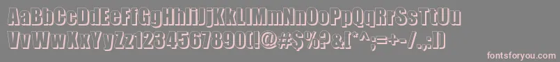 BillboardShadow Font – Pink Fonts on Gray Background
