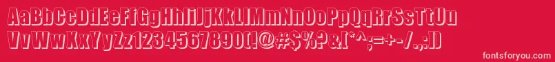 BillboardShadow Font – Pink Fonts on Red Background