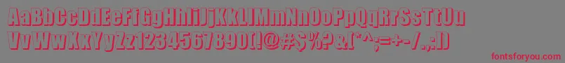 BillboardShadow Font – Red Fonts on Gray Background