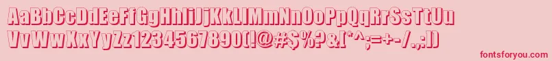 BillboardShadow Font – Red Fonts on Pink Background