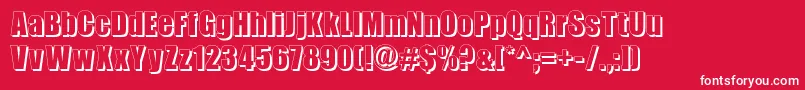 BillboardShadow Font – White Fonts on Red Background