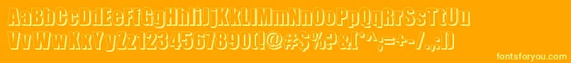 BillboardShadow Font – Yellow Fonts on Orange Background