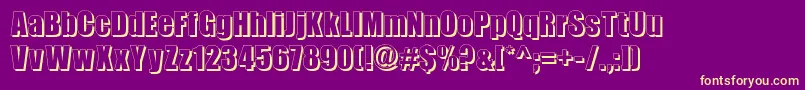 BillboardShadow Font – Yellow Fonts on Purple Background