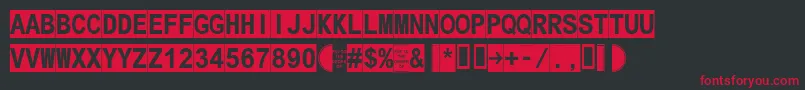 Secure19a Font – Red Fonts on Black Background