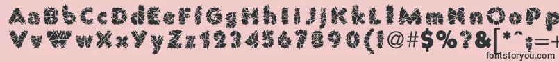 PrisonWire1 Font – Black Fonts on Pink Background