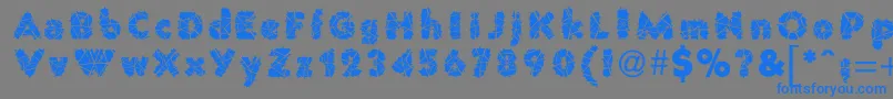 PrisonWire1 Font – Blue Fonts on Gray Background