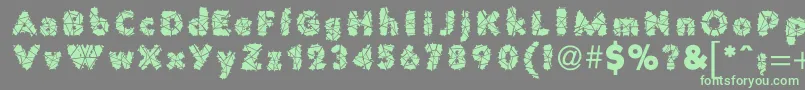 Fonte PrisonWire1 – fontes verdes em um fundo cinza