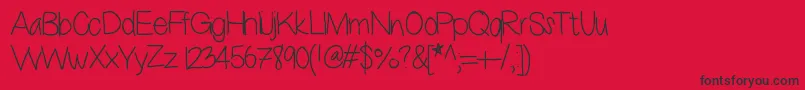 Thissux Font – Black Fonts on Red Background