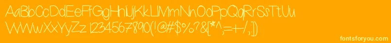 Thissux-fontti – keltaiset fontit oranssilla taustalla