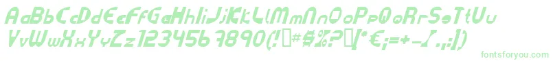 DatacutItalic-fontti – vihreät fontit