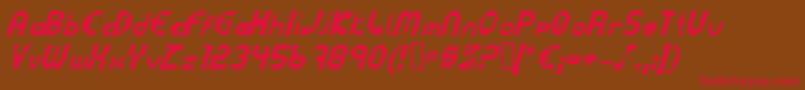 DatacutItalic Font – Red Fonts on Brown Background