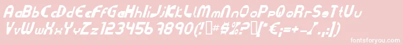 DatacutItalic Font – White Fonts on Pink Background