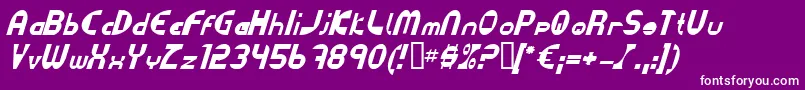 DatacutItalic Font – White Fonts on Purple Background