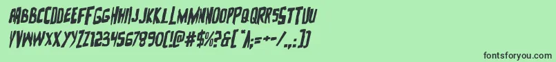 Zakensteinrotal Font – Black Fonts on Green Background