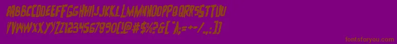 Zakensteinrotal Font – Brown Fonts on Purple Background