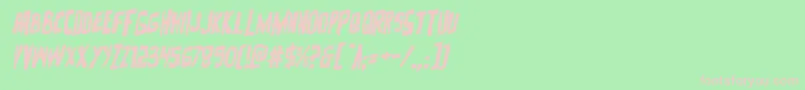 Zakensteinrotal Font – Pink Fonts on Green Background