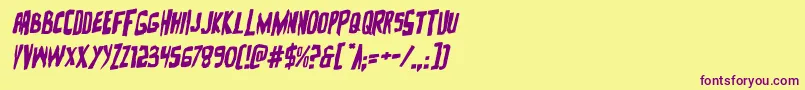 Zakensteinrotal Font – Purple Fonts on Yellow Background