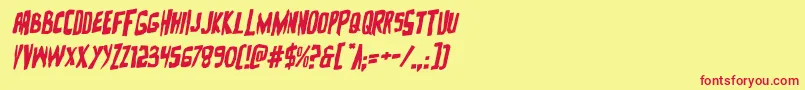 Zakensteinrotal Font – Red Fonts on Yellow Background