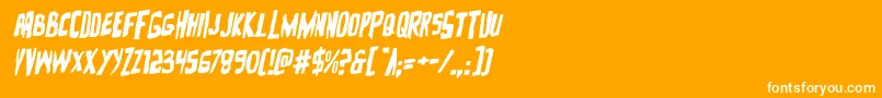 フォントZakensteinrotal – オレンジの背景に白い文字