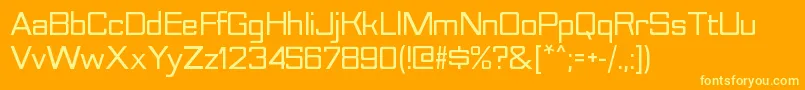 NesobritergBold-fontti – keltaiset fontit oranssilla taustalla