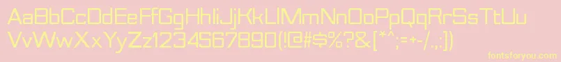 Police NesobritergBold – polices jaunes sur fond rose