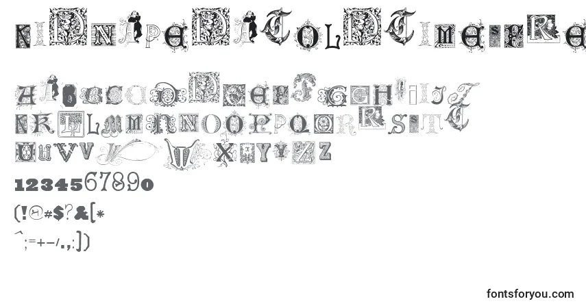Schriftart KidnapedatoldtimesFreeTwo – Alphabet, Zahlen, spezielle Symbole