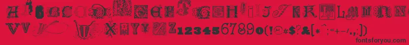 KidnapedatoldtimesFreeTwo Font – Black Fonts on Red Background