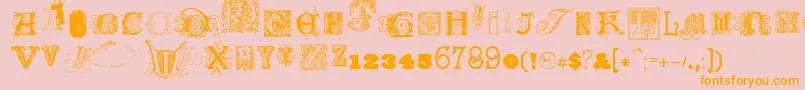 KidnapedatoldtimesFreeTwo Font – Orange Fonts on Pink Background