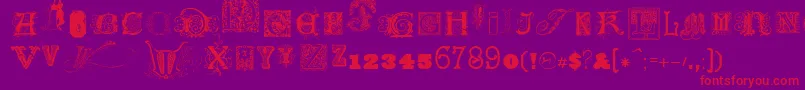 KidnapedatoldtimesFreeTwo Font – Red Fonts on Purple Background