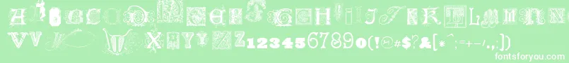 KidnapedatoldtimesFreeTwo Font – White Fonts on Green Background