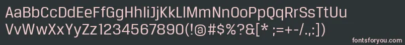 フォントBreuertext – 黒い背景にピンクのフォント