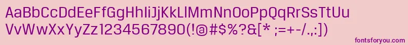 フォントBreuertext – ピンクの背景に紫のフォント