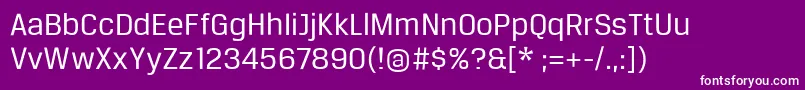 Шрифт Breuertext – белые шрифты на фиолетовом фоне