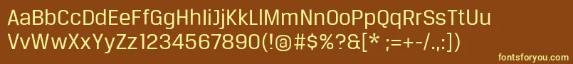 Шрифт Breuertext – жёлтые шрифты на коричневом фоне