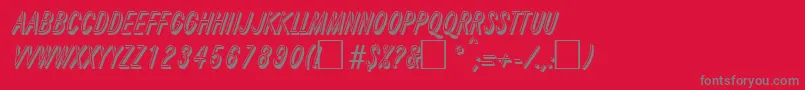 ReflexRegular Font – Gray Fonts on Red Background