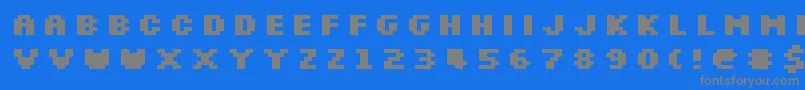 Weitere Informationen zur Slkscreb-Schriftart Slkscreb-Schriftart – Graue Schriften auf blauem Hintergrund