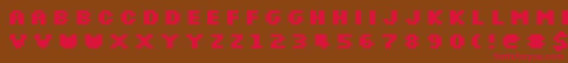 Slkscreb Font – Red Fonts on Brown Background