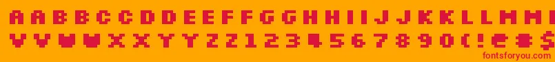 Slkscreb Font – Red Fonts on Orange Background