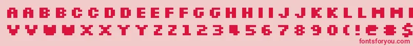 Slkscreb Font – Red Fonts on Pink Background