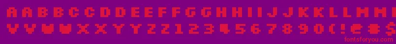 Slkscreb Font – Red Fonts on Purple Background