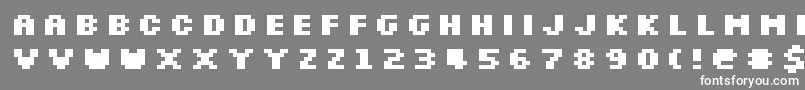 Slkscreb Font – White Fonts on Gray Background