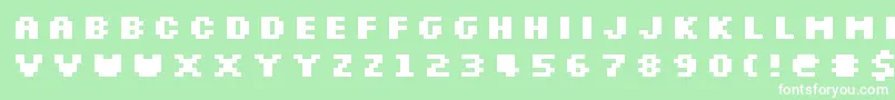 Slkscreb Font – White Fonts on Green Background
