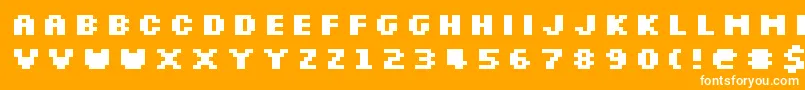 フォントSlkscreb – オレンジの背景に白い文字