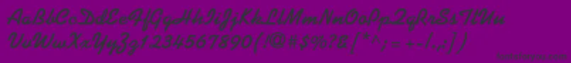 KaufmannLtBold Font – Black Fonts on Purple Background