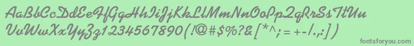 KaufmannLtBold Font – Gray Fonts on Green Background