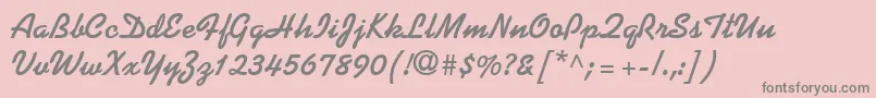 KaufmannLtBold Font – Gray Fonts on Pink Background
