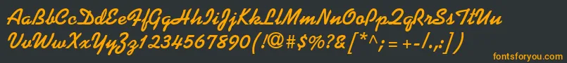 KaufmannLtBold Font – Orange Fonts on Black Background