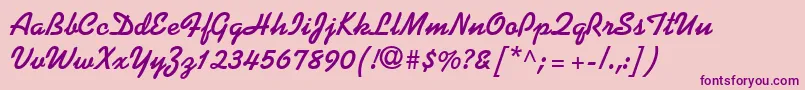 KaufmannLtBold Font – Purple Fonts on Pink Background