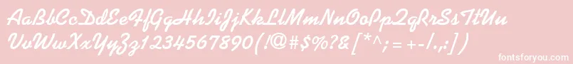 KaufmannLtBold Font – White Fonts on Pink Background