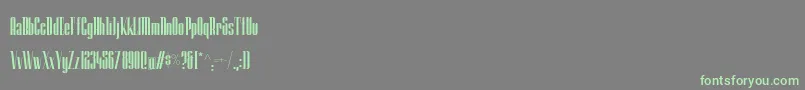 GranfondoBoldcondensed Font – Green Fonts on Gray Background